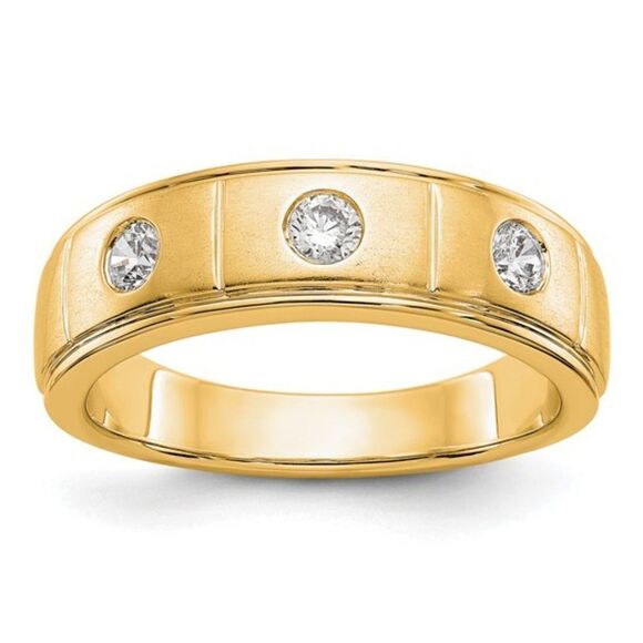 Men's 14k Gold Diamond Band